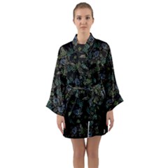 Moody Flora Long Sleeve Satin Kimono by BubbSnugg
