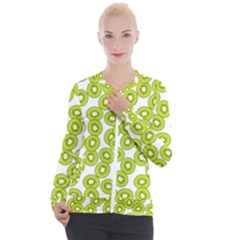 Kiwi Pattern Casual Zip Up Jacket by Valentinaart