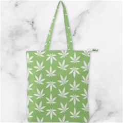 Weed Pattern Double Zip Up Tote Bag by Valentinaart