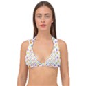 Dot pattern Double Strap Halter Bikini Top View1