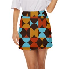 Geometric Pattern Mini Front Wrap Skirt by Valentinaart