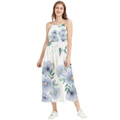 Floral Pattern Boho Sleeveless Summer Dress by Valentinaart