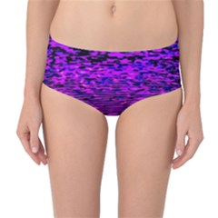 Magenta Waves Flow Series 2 Mid-waist Bikini Bottoms by DimitriosArt