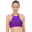 Magenta waves flow series 2 Racer Front Bikini Top View1