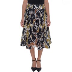Modern Camo Tropical Print Design Perfect Length Midi Skirt by dflcprintsclothing