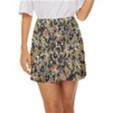Modern Camo Tropical Print Design Mini Front Wrap Skirt View1