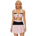 Janet1 Vintage Style Bikini Top and Skirt Set  View1