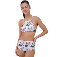 Love Spring Floral High Waist Tankini Set by Janetaudreywilson