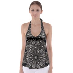 Mechanical Mandala Babydoll Tankini Top by MRNStudios