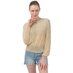 Wood Floor Art Banded Bottom Chiffon Top by garbd