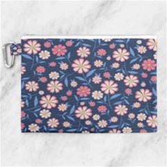 Flowers Pattern Canvas Cosmetic Bag (xl) by Sparkle