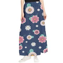 Flowers Pattern Maxi Chiffon Skirt by Sparkle