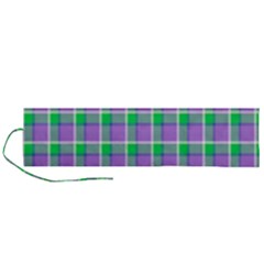 Checks Roll Up Canvas Pencil Holder (l) by Sparkle