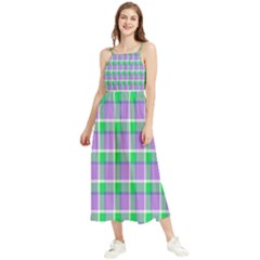 Checks Boho Sleeveless Summer Dress by Sparkle