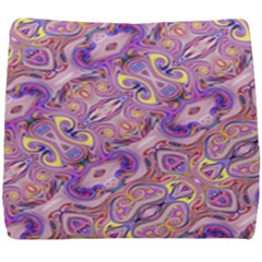 Liquid Art Pouring Abstract Seamless Pattern Tiger Eyes Seat Cushion by artico