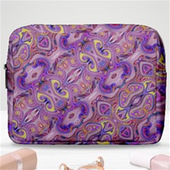 Liquid Art Pouring Abstract Seamless Pattern Tiger Eyes Make Up Pouch (large) by artico