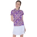 Liquid Art Pouring Abstract Seamless Pattern Tiger Eyes Women s Polo Tee View1