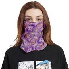 Liquid Art Pouring Abstract Seamless Pattern Tiger Eyes Face Covering Bandana (two Sides) by artico