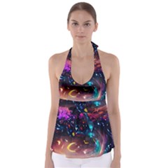 Galaxy Glass Babydoll Tankini Top by Dazzleway