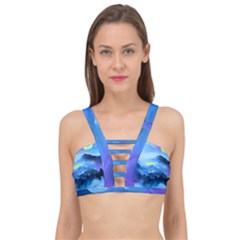 Moon Mountains Cage Up Bikini Top by Dazzleway