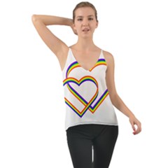 Rainbow Hearts Chiffon Cami by UniqueThings