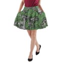 Modern Camo Grunge Print A-Line Pocket Skirt View1