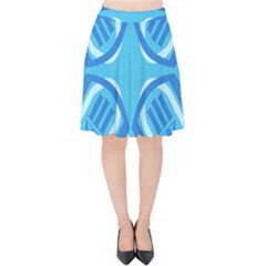 Abstract Pattern Geometric Backgrounds   Velvet High Waist Skirt by Eskimos