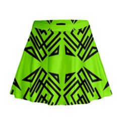 Abstract Pattern Geometric Backgrounds   Mini Flare Skirt by Eskimos