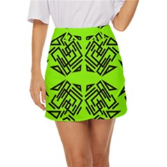 Abstract Pattern Geometric Backgrounds   Mini Front Wrap Skirt by Eskimos