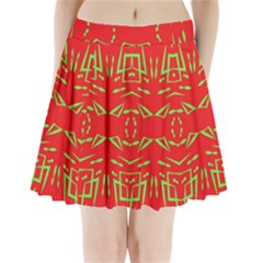 Abstract Pattern Geometric Backgrounds   Pleated Mini Skirt by Eskimos