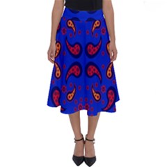 Floral Pattern Paisley Style  Perfect Length Midi Skirt by Eskimos