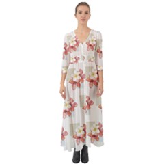 Floral Button Up Boho Maxi Dress by Sparkle