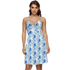 Flowers Pattern V-neck Pocket Summer Dress  by Sparkle
