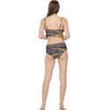 Sunset Waves Pattern Print Frilly Bikini Set View2
