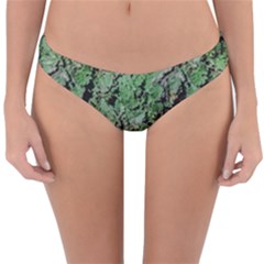 Botanic Camouflage Pattern Reversible Hipster Bikini Bottoms by dflcprintsclothing