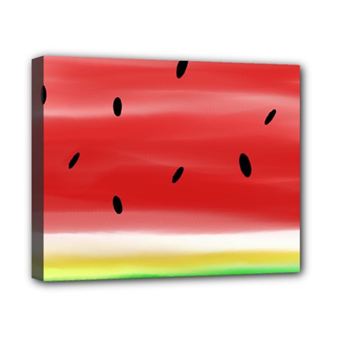 Painted Watermelon Pattern, Fruit Themed Apparel Canvas 10  X 8  (stretched) by Casemiro