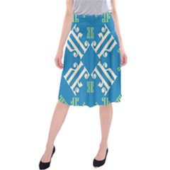 Abstract Pattern Geometric Backgrounds   Midi Beach Skirt by Eskimos