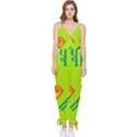 Abstract pattern geometric backgrounds   Sleeveless Tie Ankle Chiffon Jumpsuit View1