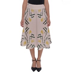 Abstract Pattern Geometric Backgrounds   Perfect Length Midi Skirt by Eskimos