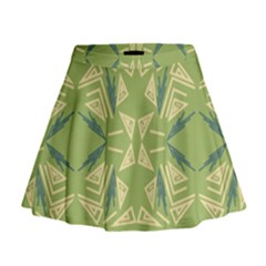 Abstract Pattern Geometric Backgrounds   Mini Flare Skirt by Eskimos