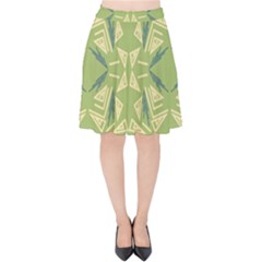 Abstract Pattern Geometric Backgrounds   Velvet High Waist Skirt by Eskimos