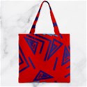 Abstract pattern geometric backgrounds   Zipper Grocery Tote Bag View2