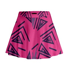Abstract Pattern Geometric Backgrounds   Mini Flare Skirt by Eskimos