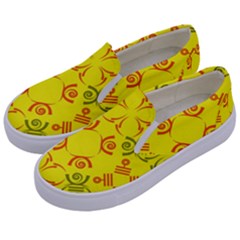 Abstract Pattern Geometric Backgrounds   Kids  Canvas Slip Ons by Eskimos