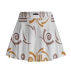 Abstract Pattern Geometric Backgrounds   Mini Flare Skirt by Eskimos