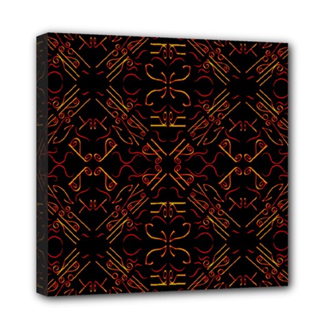 Abstract Pattern Geometric Backgrounds   Mini Canvas 8  X 8  (stretched) by Eskimos