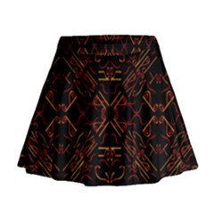 Abstract Pattern Geometric Backgrounds   Mini Flare Skirt by Eskimos