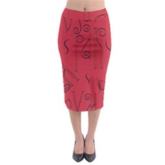 Abstract Pattern Geometric Backgrounds   Midi Pencil Skirt by Eskimos