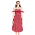 Abstract pattern geometric backgrounds   Shoulder Tie Bardot Midi Dress View1