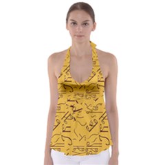 Abstract Pattern Geometric Backgrounds   Babydoll Tankini Top by Eskimos